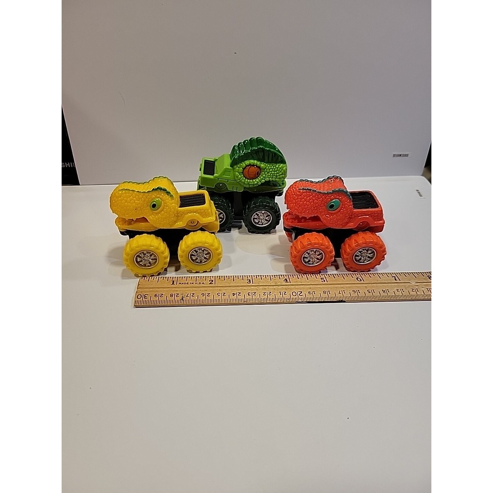 Lot Of 3 Dinosaur Monster Truck Toy Car - Picture 6 of 6